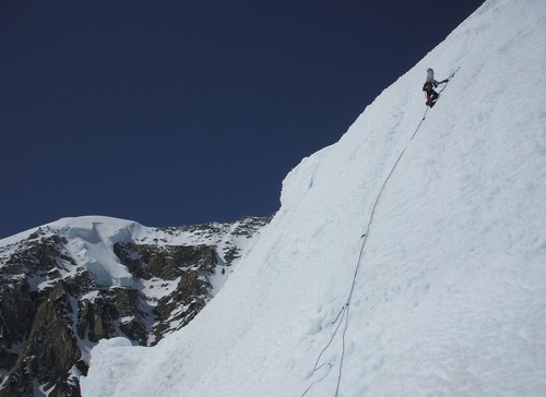 Coley ice-climbing